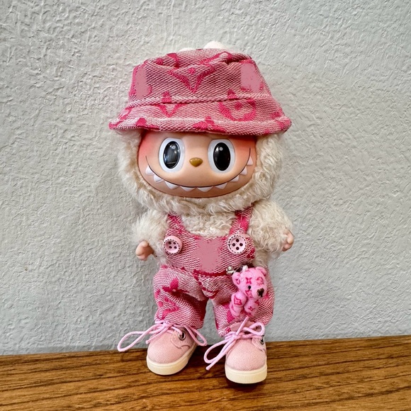 Accessories - Lux Pink Bear Overalls with Shoes